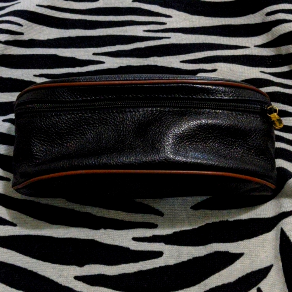 Pristine Bally belt bag, brown and black Leather